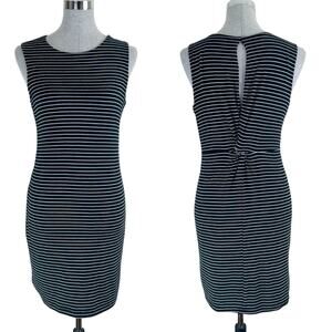 Athleta Striped Black and White‎ Jersey Dress